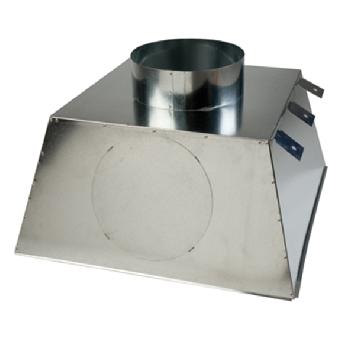 Plenum sem isolamento difusores para tetos modulares com conexão a conduta circular